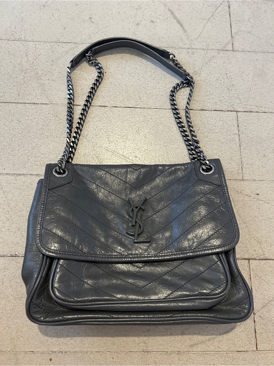 Saint Laurent Handbags - Saint Laurent Grey Niki Medium in Vintage Leather (Copy)